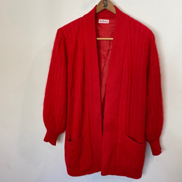 Go Wooni Angora Cardigan Sweater
